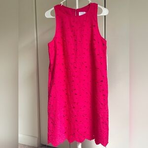 Time and Tru Vibrant Pink Sleeveless Midi Dress